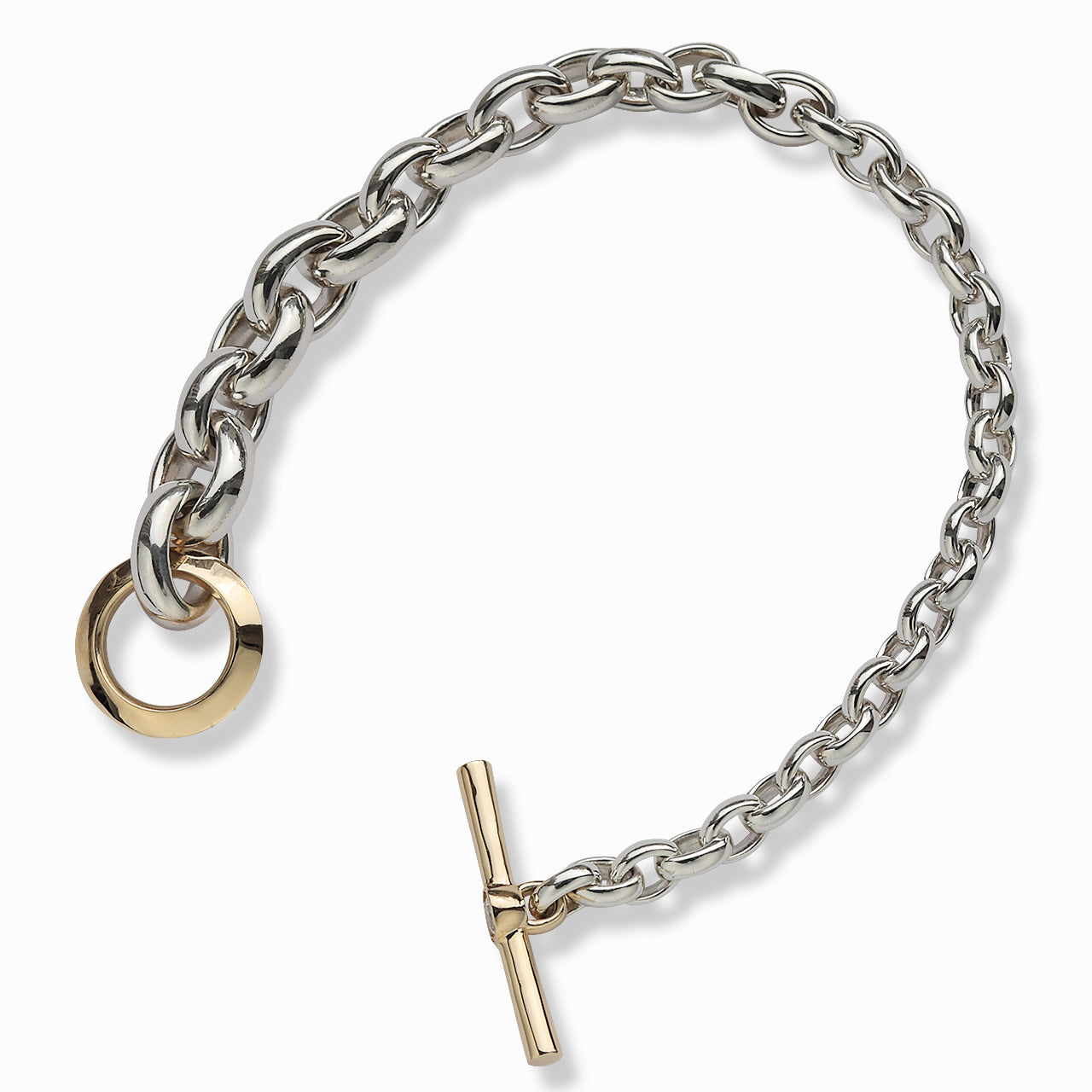 【オーダー】0.3ct・ ラウンドカット・ブレスレット|Pivot / Oval Gradation.Bicolor