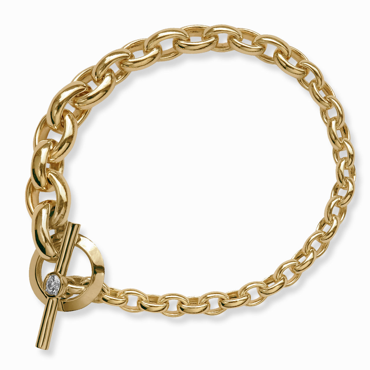 【オーダー】0.3ct・ ラウンドカット・ブレスレット|Pivot / Oval Gradation