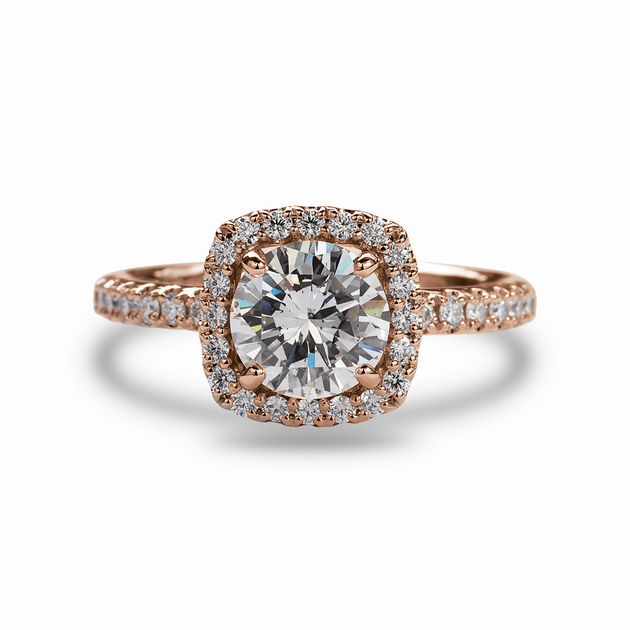 【オーダー】1ct ・ラウンドカット・リング｜Square Halo