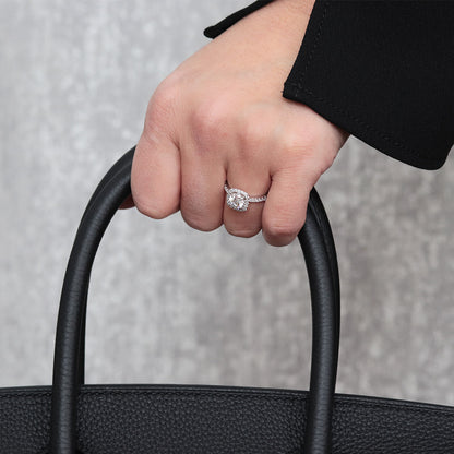 【オーダー】1ct ・ラウンドカット・リング｜Square Halo