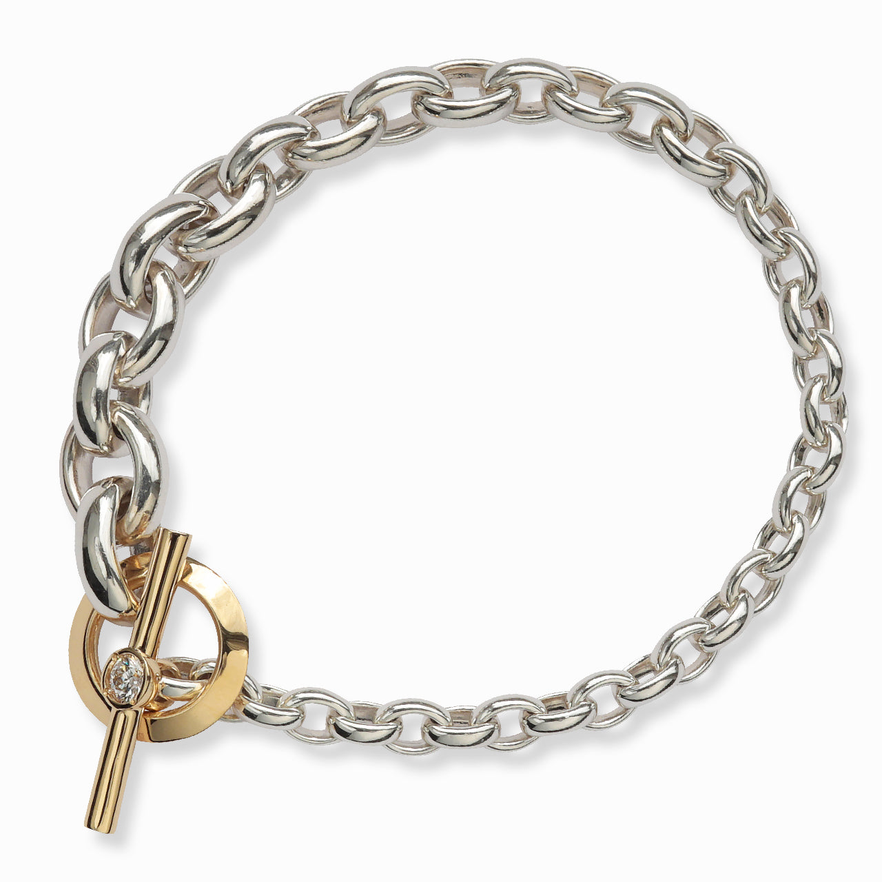 【オーダー】0.3ct・ ラウンドカット・ブレスレット｜Pivot / Oval Gradation.Bicolor